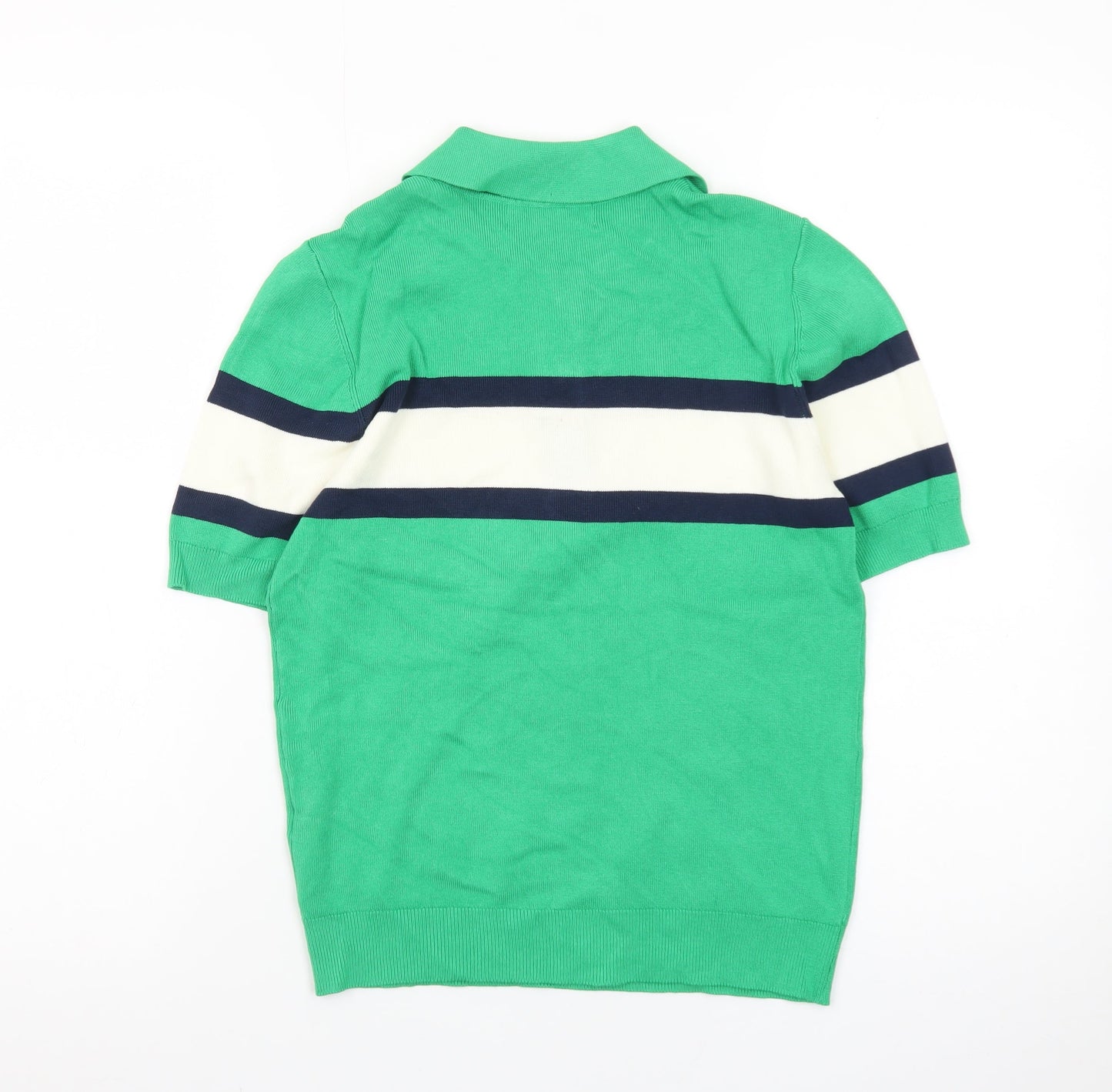 Marks and Spencer Men’s Green Colourblock Polo Shirt Size S