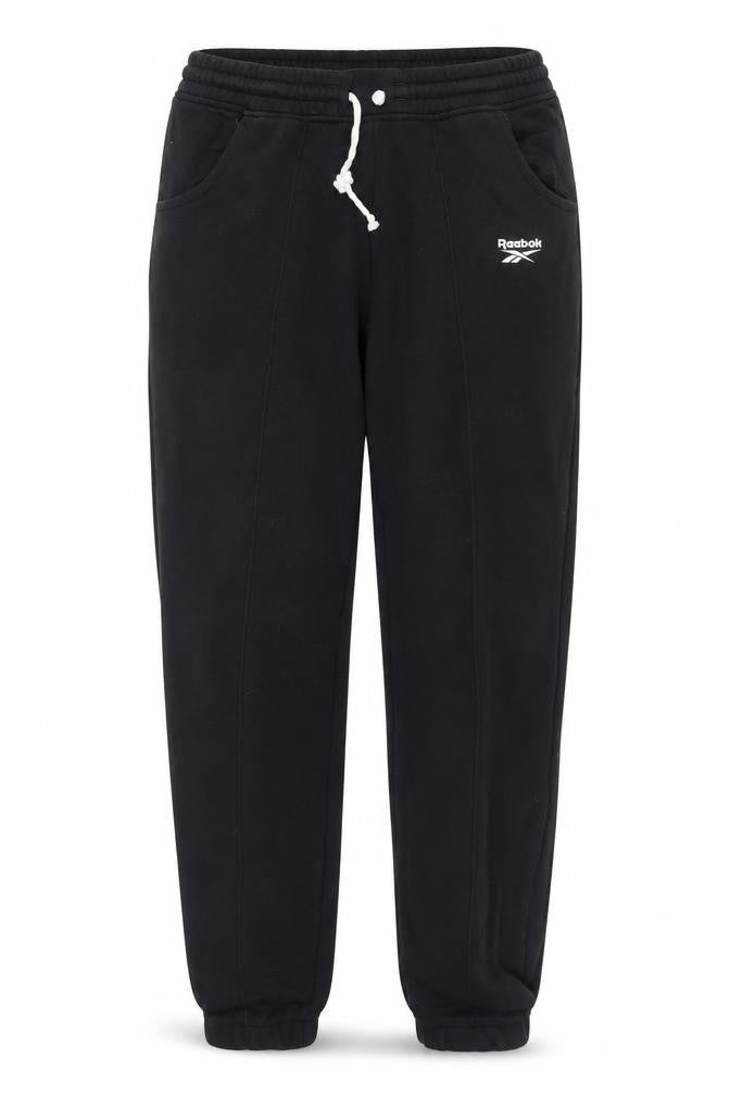 Reebok Women Black Small Jogger Sweatpants Elastic Waist Pockets
