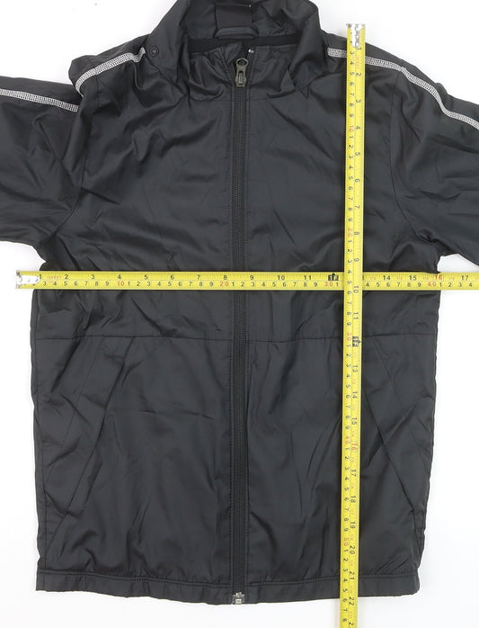 Nike Boys Black 8-10 Years Track Jacket Full Zip Lightweight Activewear
