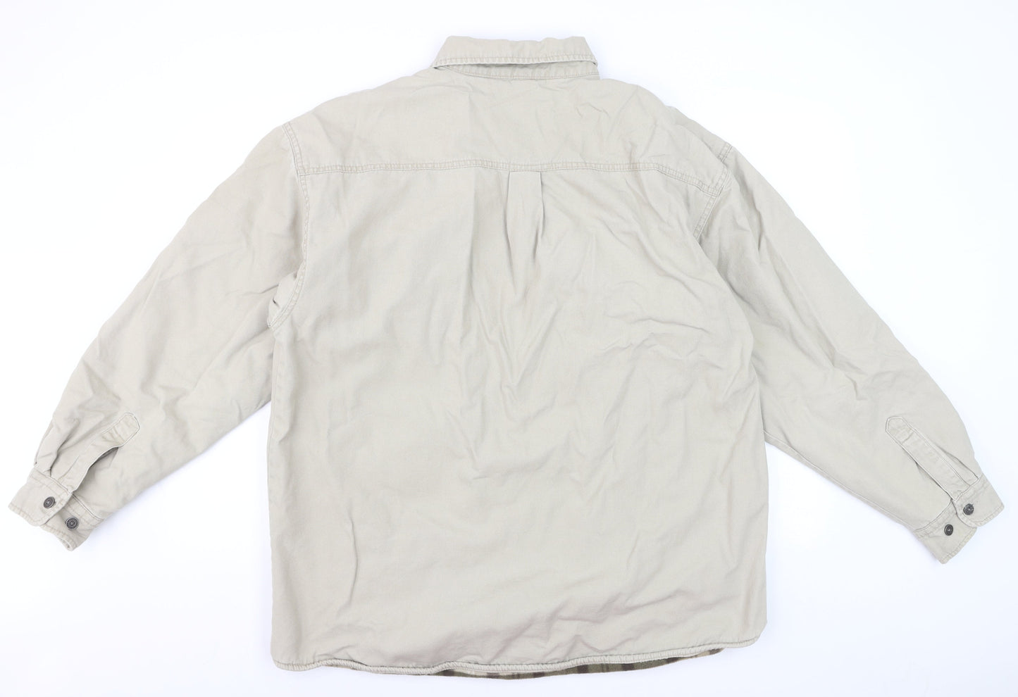 Levi Strauss & Co Men's Beige XL Cotton Lined Button-Up Shirt