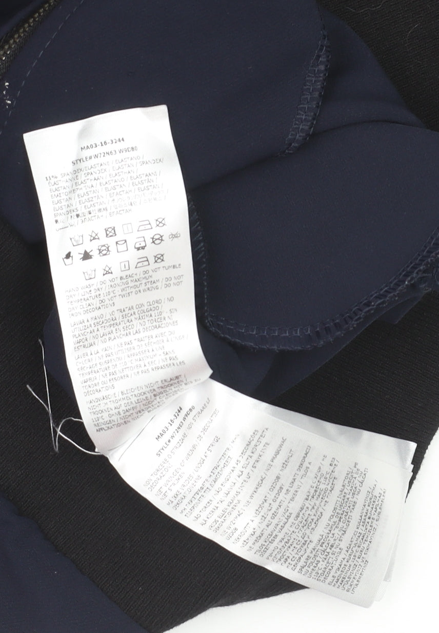 Guess Men's Blue Bomber Jacket Small Retro Zip Style