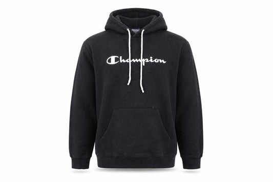 Champion Men's Black Pullover Hoodie L Fleece Sportswear