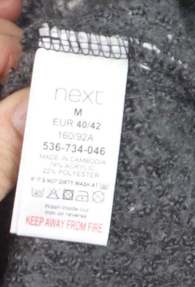 Next Petite Women’s Grey Check Long Cardigan Size 14