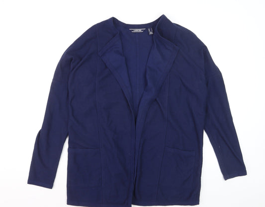 Lands' End Womens Blue Cotton Knit Cardigan Small