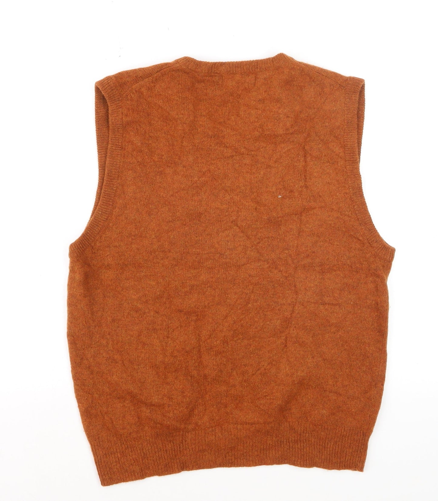 Structure Urban Wear Men's Brown Lambswool V-Neck Vest L