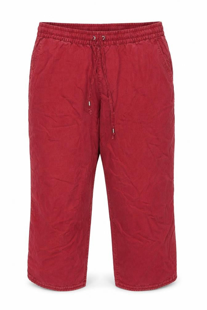 Lands' End Womens Red Lyocell Capri Trousers Size 16