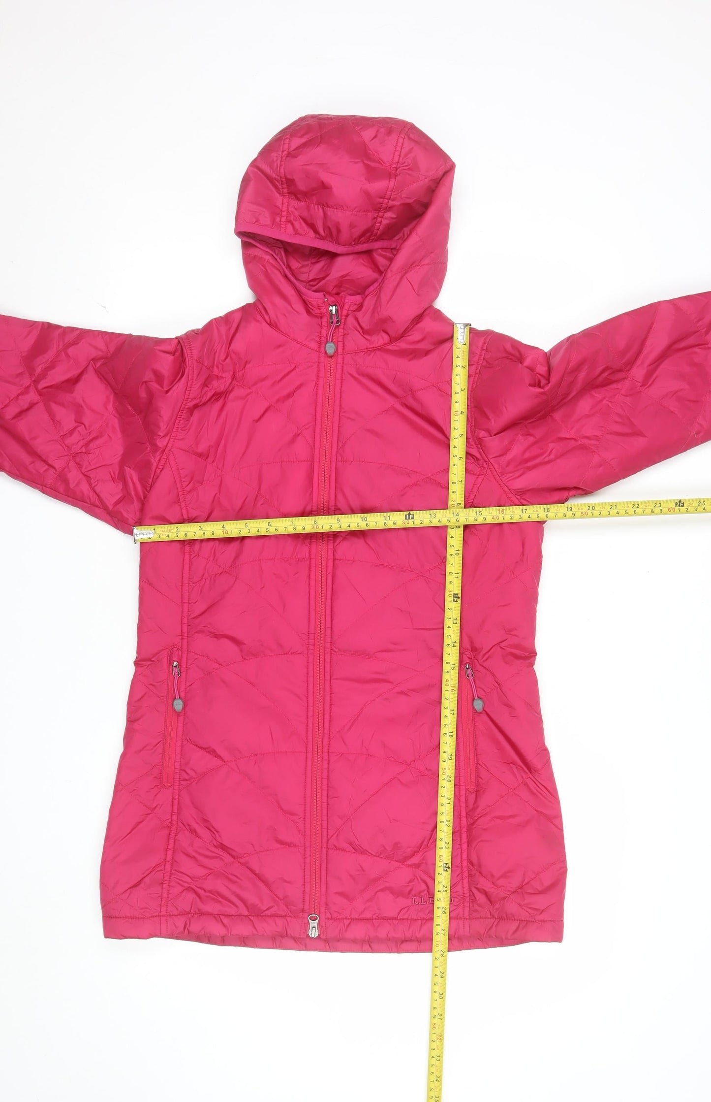 L.L.Bean Women's Pink Hooded Puffer Jacket Size S Regular Nylon