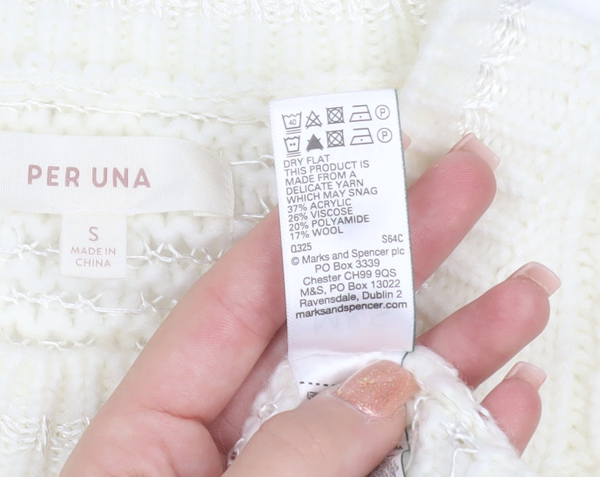 Marks and Spencer Per Una Women’s Ivory Knit Jumper Size S