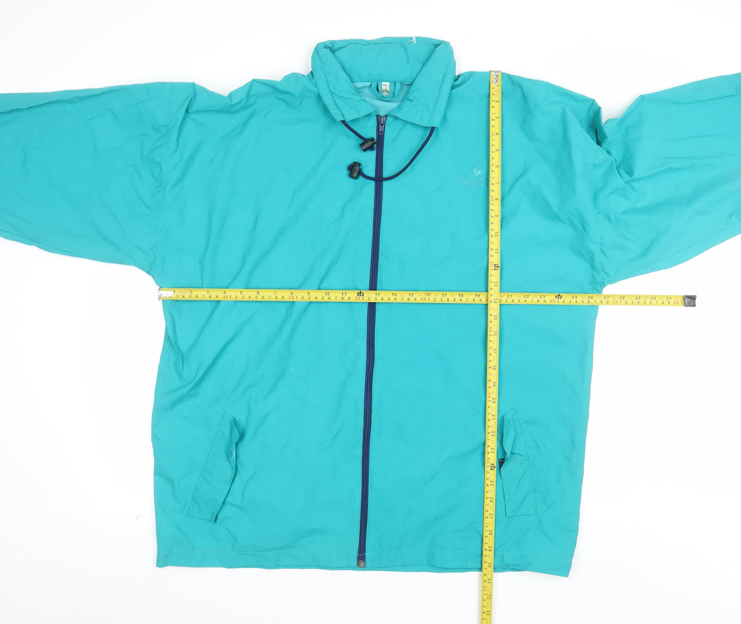 Le Coq Sportif Men's Green XL Retro Windbreaker Jacket