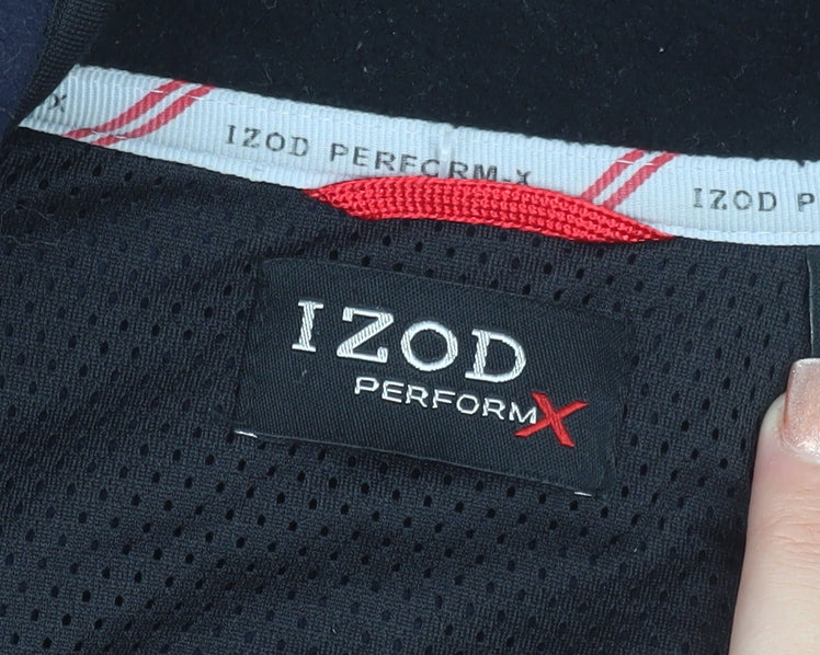 IZOD PerformX Men's Blue Full Zip Fleece Sweatshirt Medium