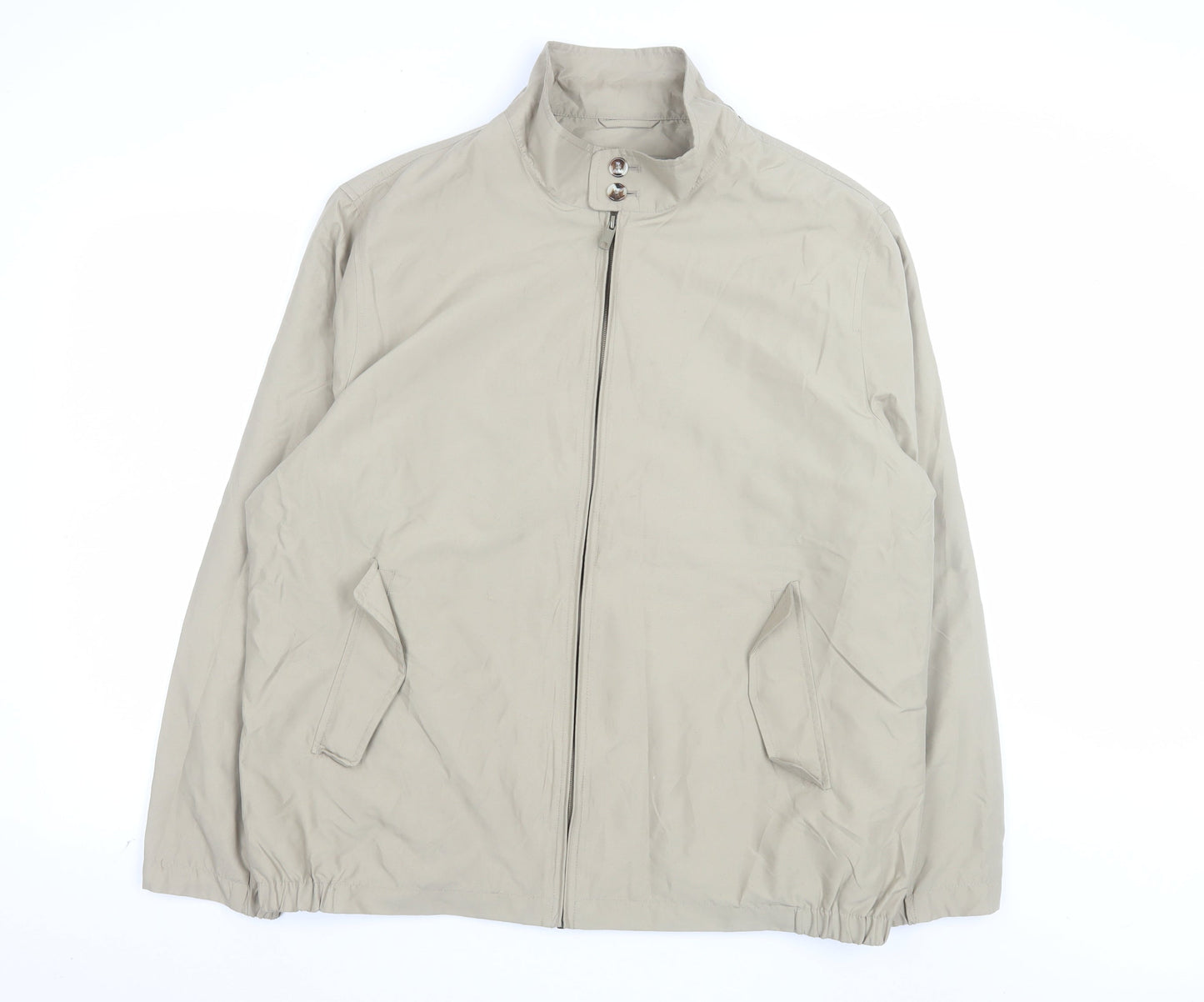 Sears Men’s Beige Full Zip Polyester Jacket Size L 44in Casual