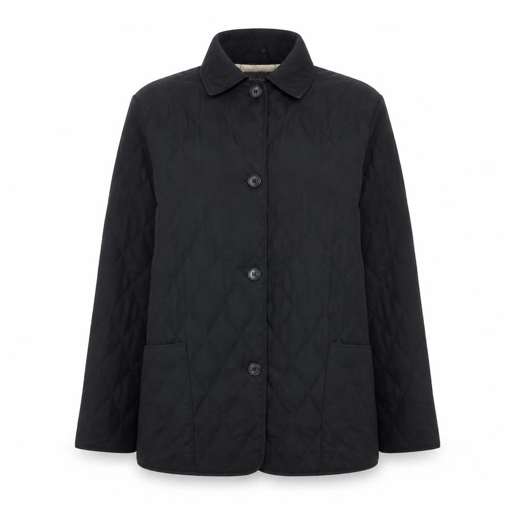 Jones New York Country Women’s Black Quilted Mid-Length Jacket S