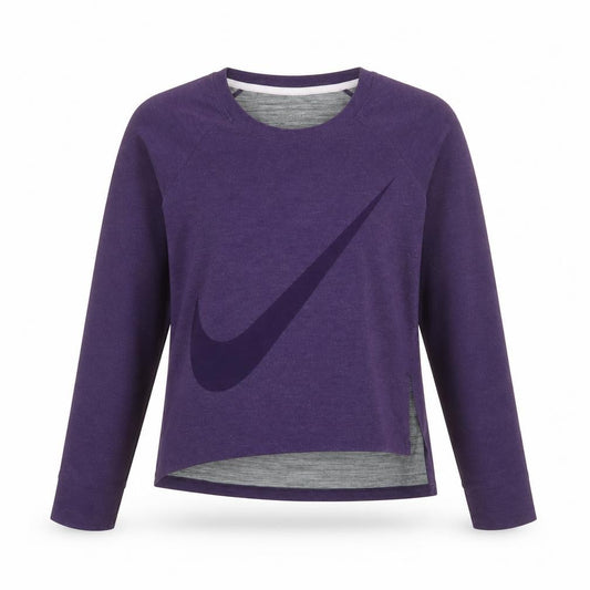 Nike Women's Purple Dri-FIT Long Sleeve Sports Top M