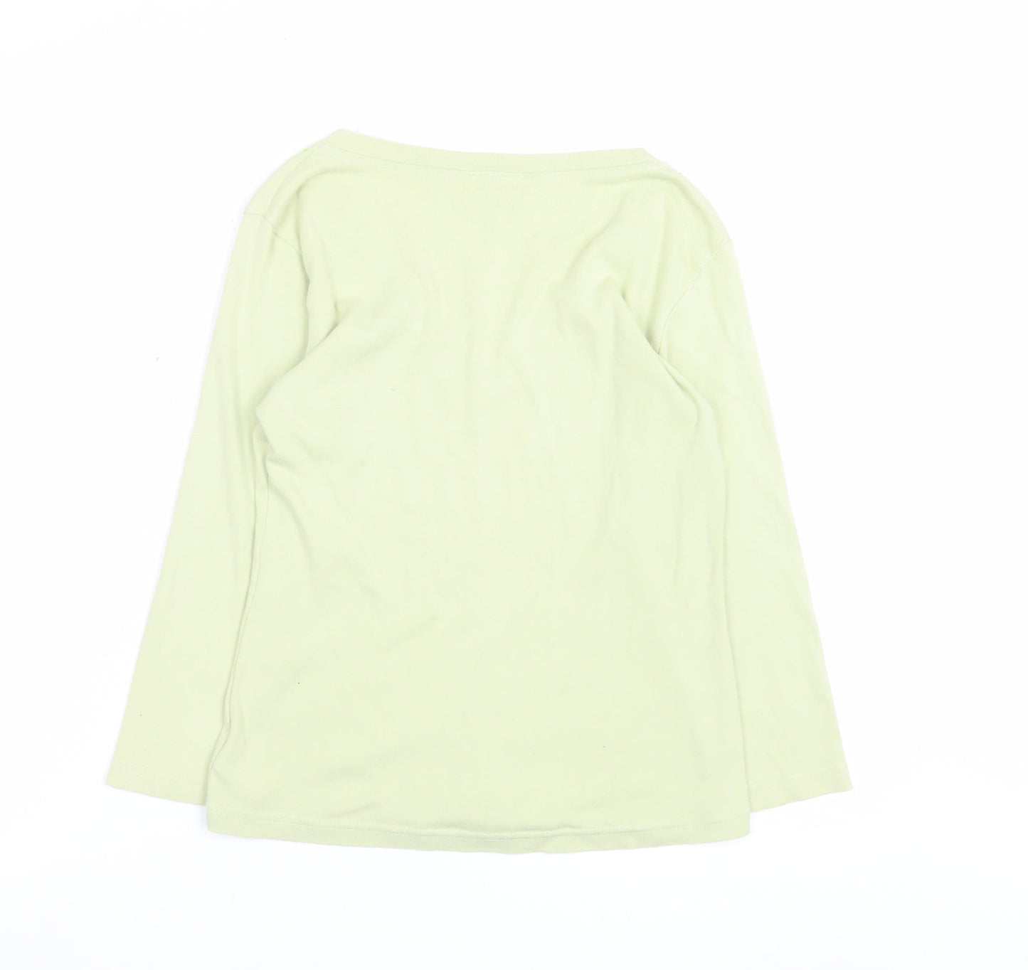 Wallis Womens Green Cotton V-Neck Beaded Jumper Size 12