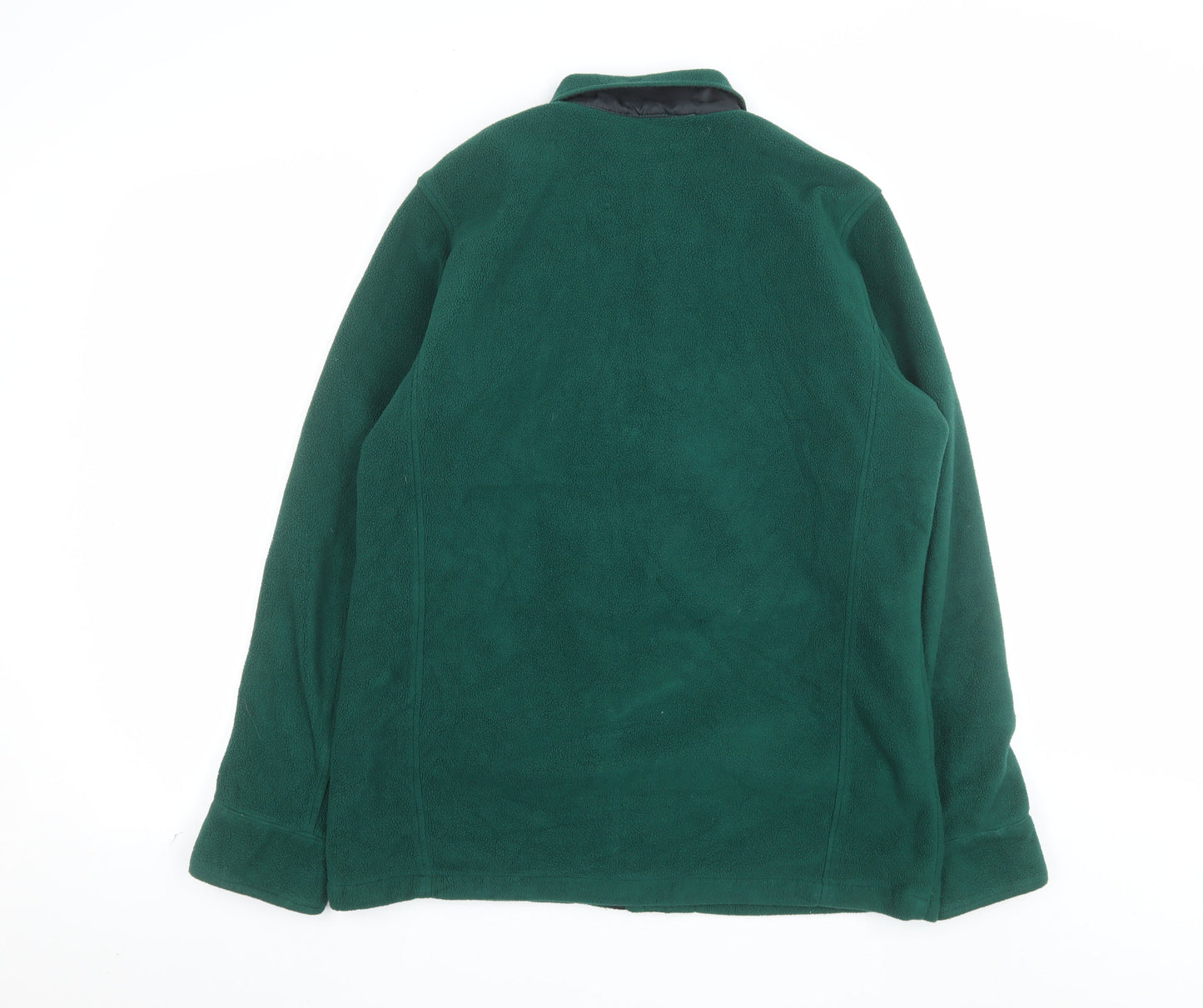 Lands' End Teens Green Fleece Lined Mid-Length Casual Jacket Size S