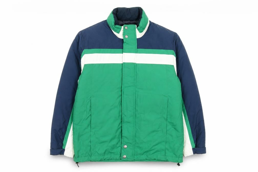 Brooks Brothers Men's Green Puffer Jacket M Nylon Water Resistant
