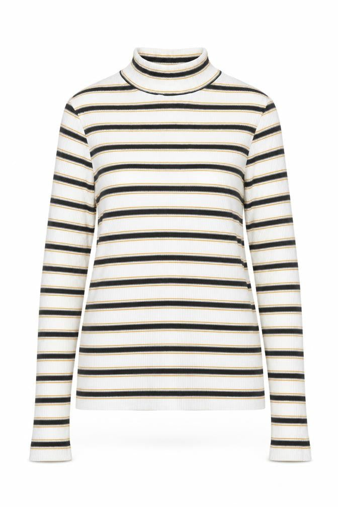 Mint Velvet Women's Multicoloured Striped Roll Neck Jumper Size M