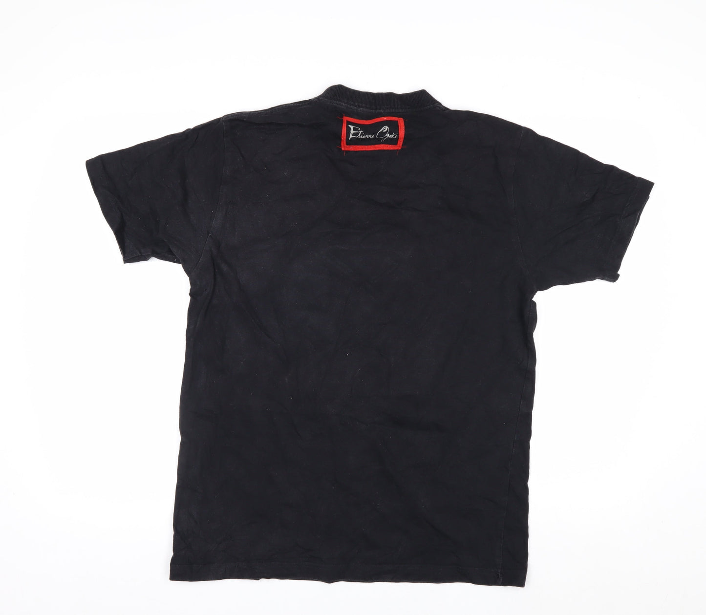 Etienne Ozaki Men's Black Graphic Print Cotton T-Shirt Size L