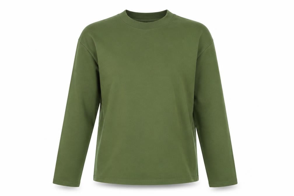 Zara Women's Green Cotton Pullover Sweatshirt Size S
