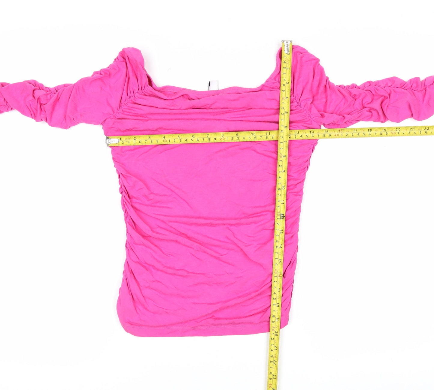 & Other Stories Women’s Pink Off Shoulder Ruched Jersey Blouse Size 8