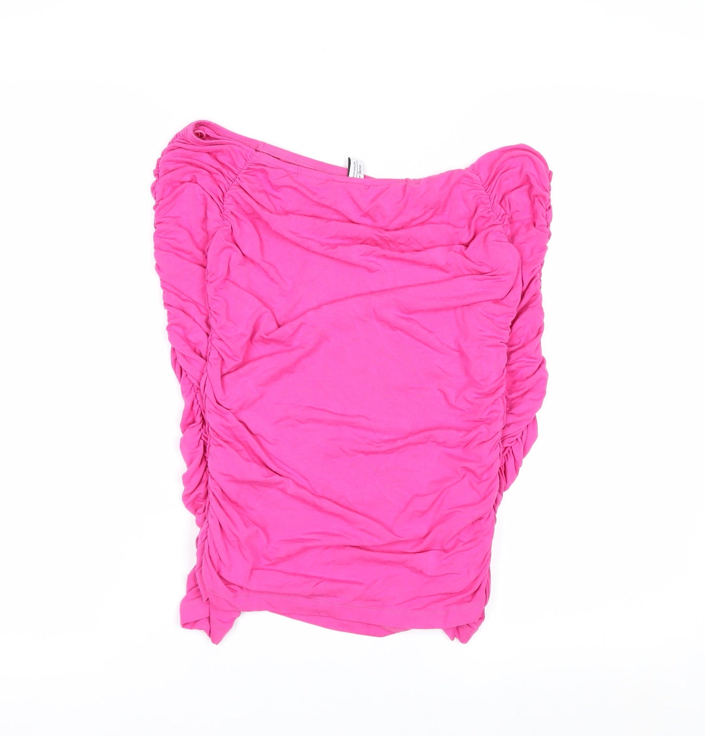 & Other Stories Women’s Pink Off Shoulder Ruched Jersey Blouse Size 8