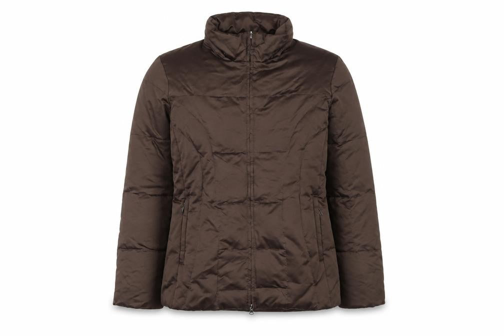 a.n.a Womens Brown Puffer Jacket Size M Quilted Down Winter Coat