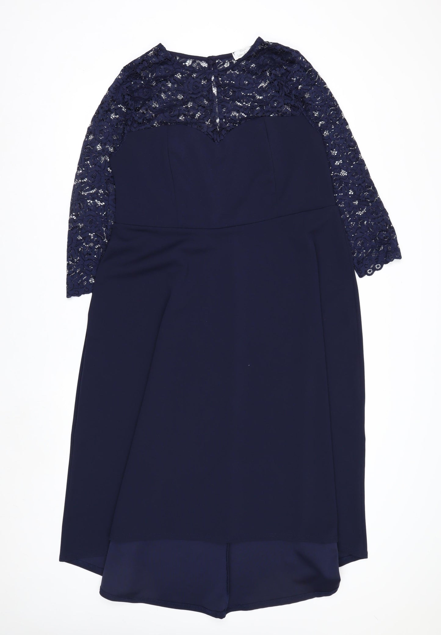 Yours London Women's Blue Lace Fit & Flare Dress Size 18