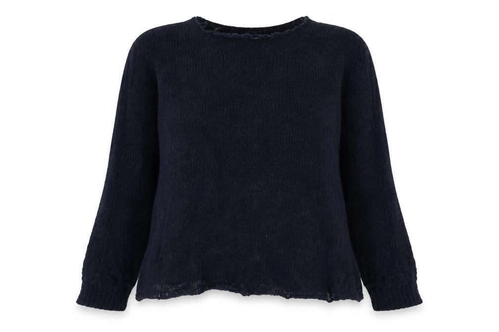 Marks & Spencer Per Una Women's Blue Long Sleeve Mohair Blend Jumper Size M