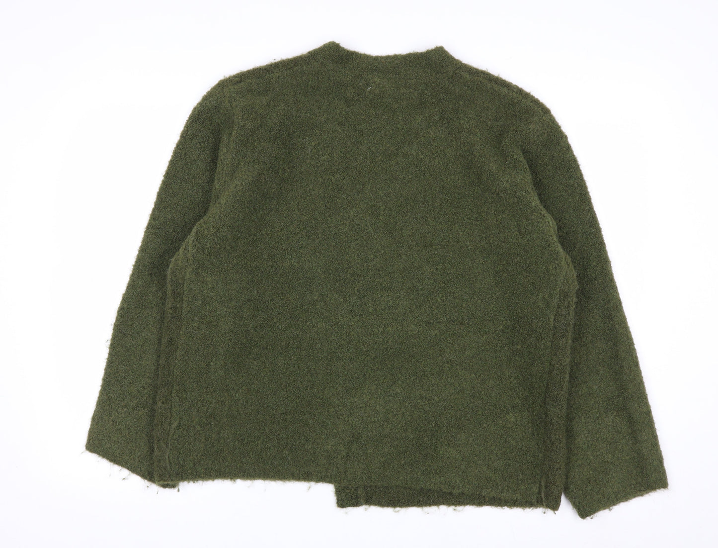 Marks and Spencer Women’s Green Wool Blend V-Neck Button Cardigan M