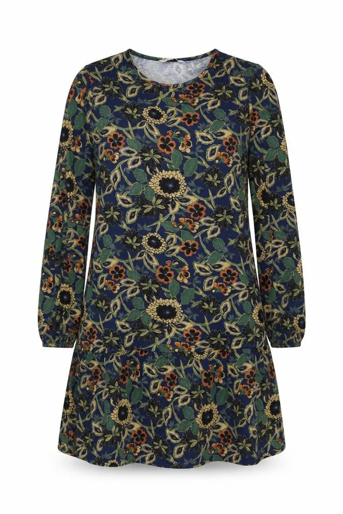 Pebble Bay Womens Multicoloured Floral Shift Dress M Long Sleeve