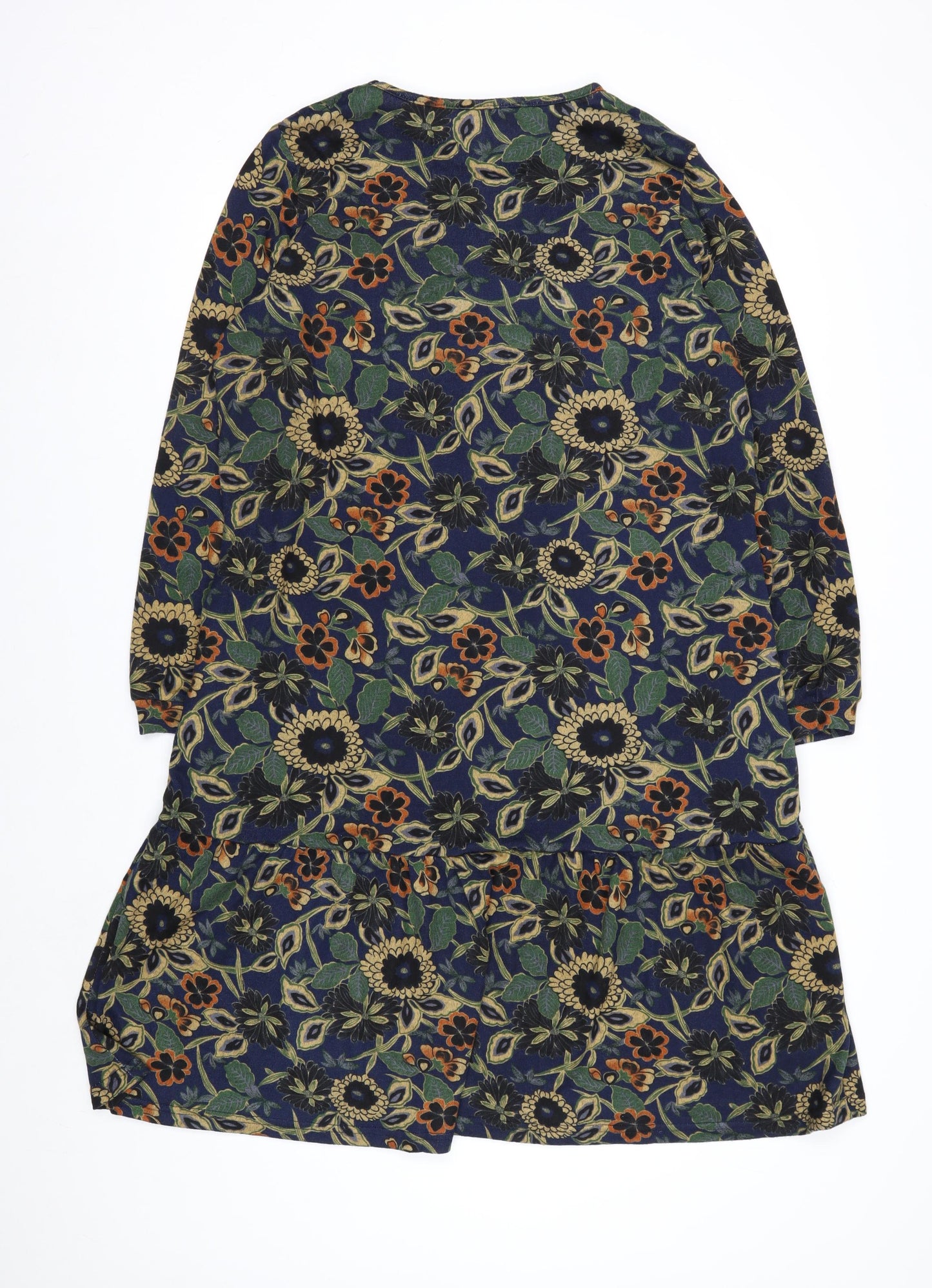 Pebble Bay Womens Multicoloured Floral Shift Dress M Long Sleeve