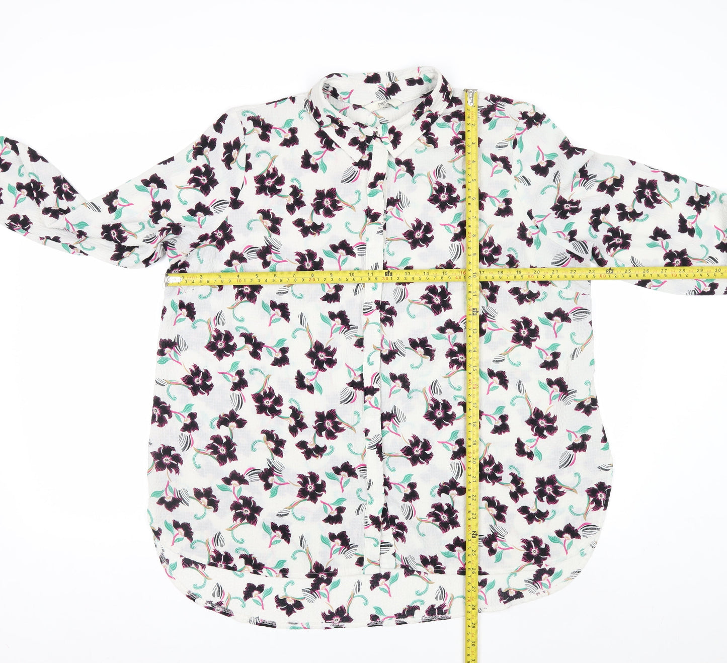 Next Women's Multicoloured Floral Button-Up Shirt Size 20