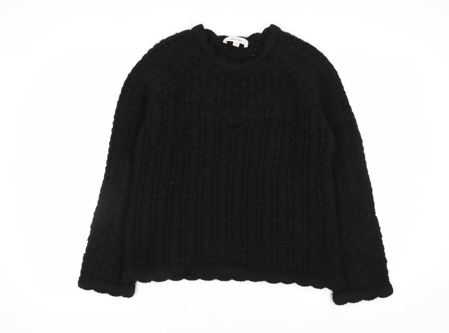 Marks and Spencer Per Una Women’s Black Chunky Knit Jumper Size S
