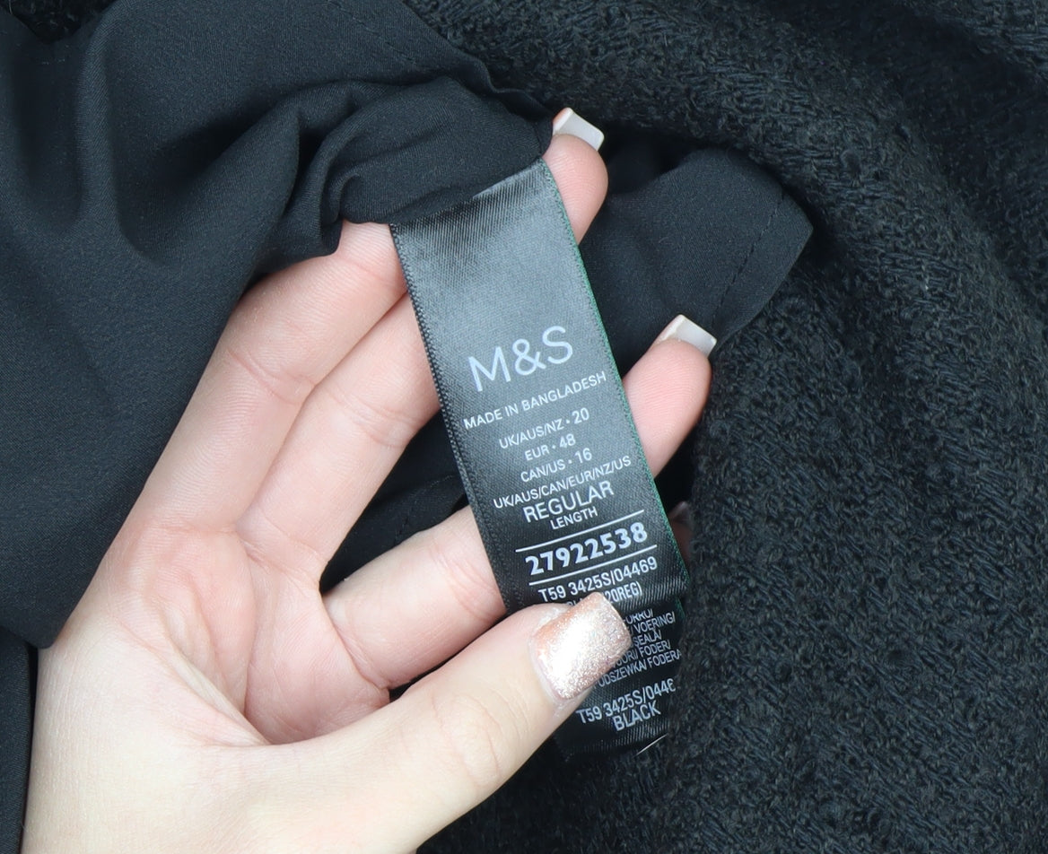 Marks and Spencer Womens Black Knee Length Pencil Skirt Size 20