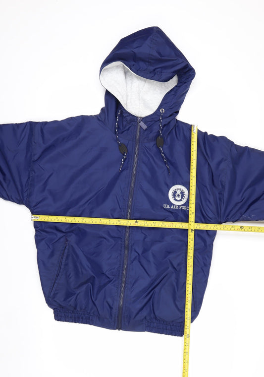 Gear For Sports Men Blue Hooded Windbreaker Jacket S