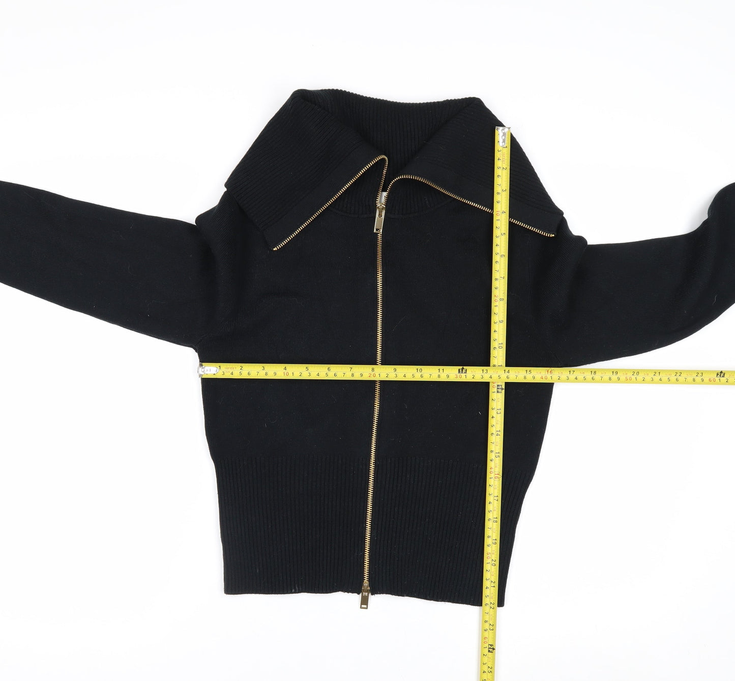 Marks and Spencer Women’s Black Full Zip Collared Jumper Size S