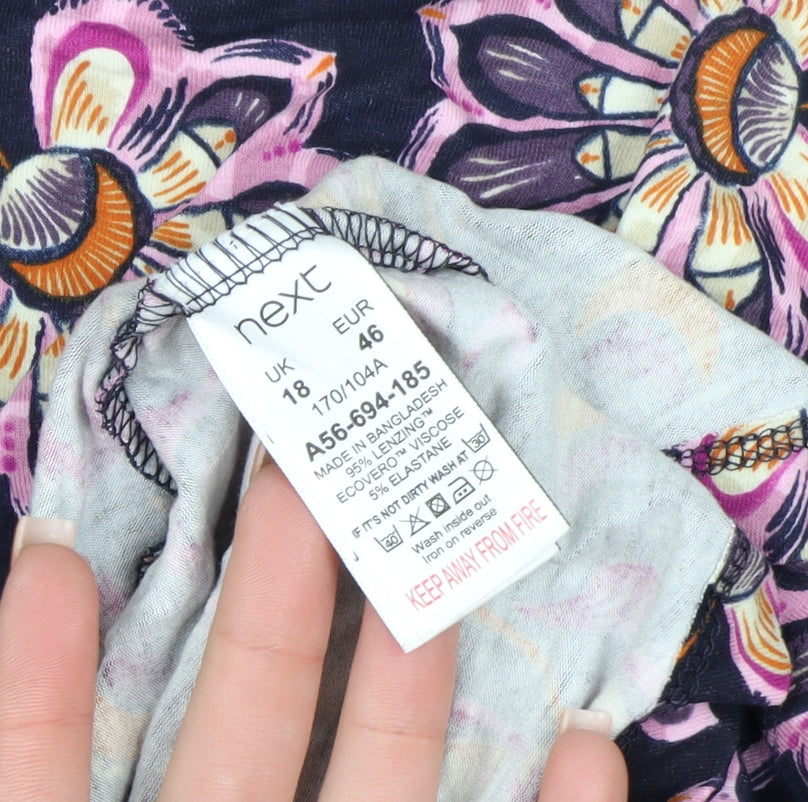 Next Women’s Multicoloured Floral A-Line Dress Size 18