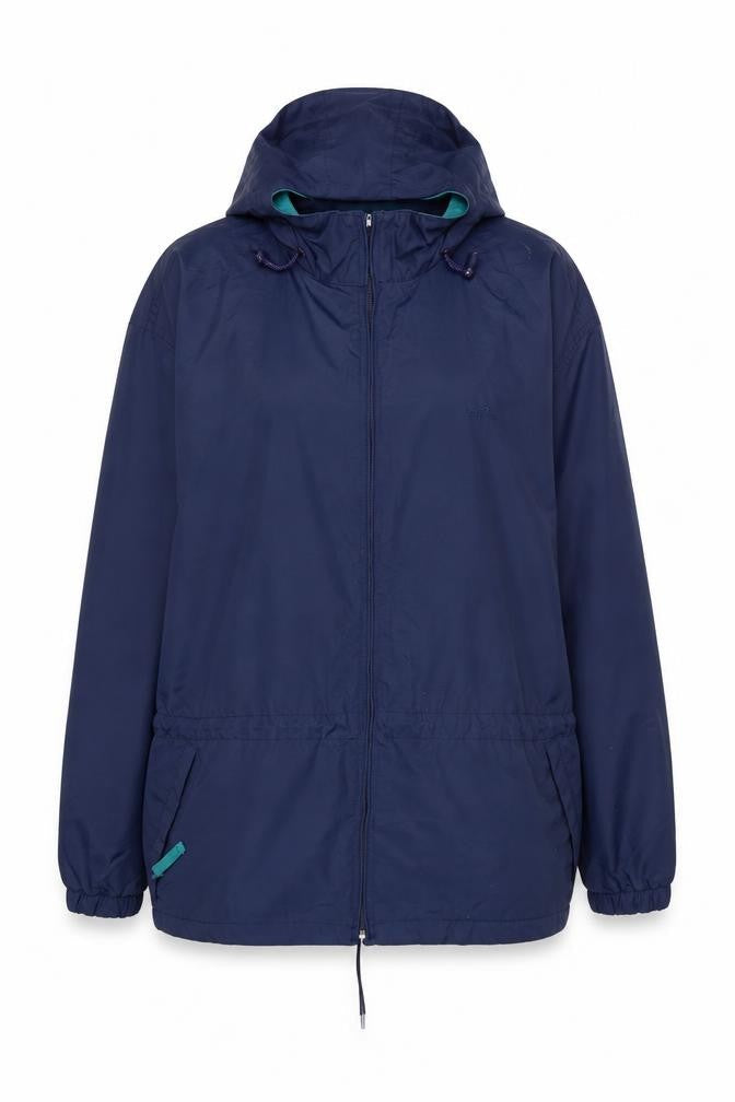 L.L.Bean Women's Blue XL Hooded Anorak Jacket Water Resistant