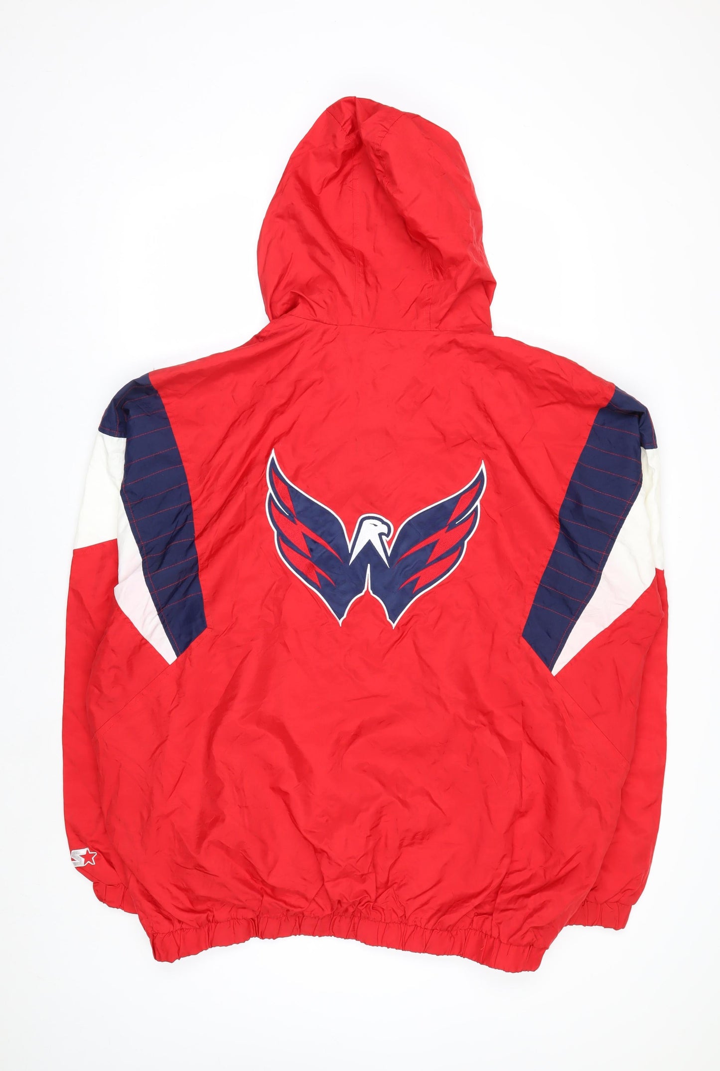 Starter Mens Red 2XL Windbreaker Hooded Washington Capitals Jacket
