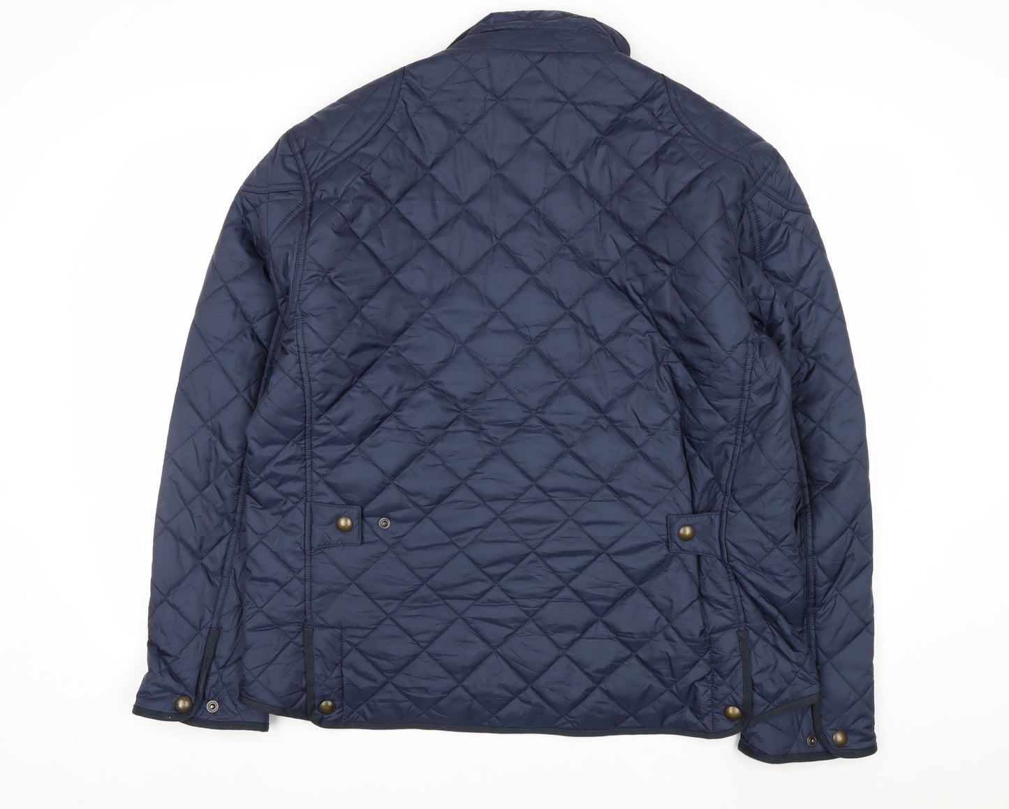 Ralph Lauren Men's Blue Quilted Jacket XL Polyester Mid-Length