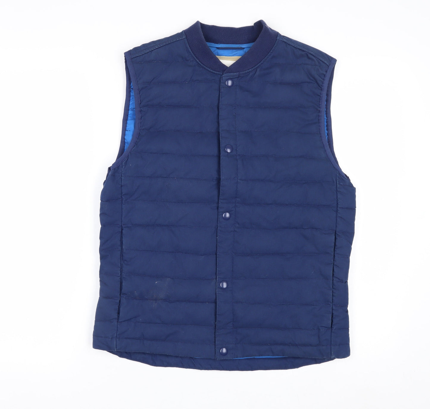 GAP Men's Blue Quilted Puffer Waistcoat XS Cotton Nylon