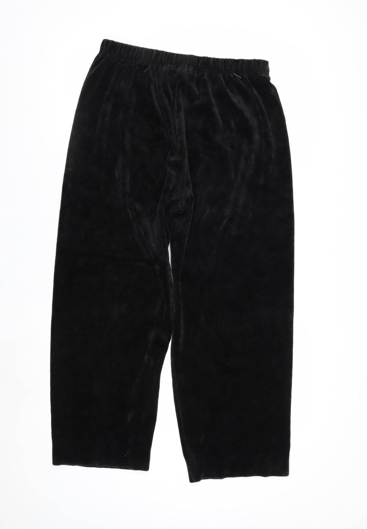 Penmans Womens Black Velvet Straight Leg Trousers L