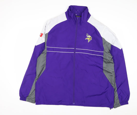 Dunbrooke Men’s Purple Windbreaker Jacket L American Football Style