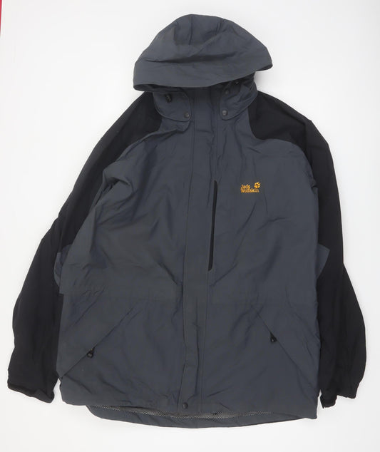 Jack Wolfskin Men's Grey 2XL Waterproof Hiking Jacket