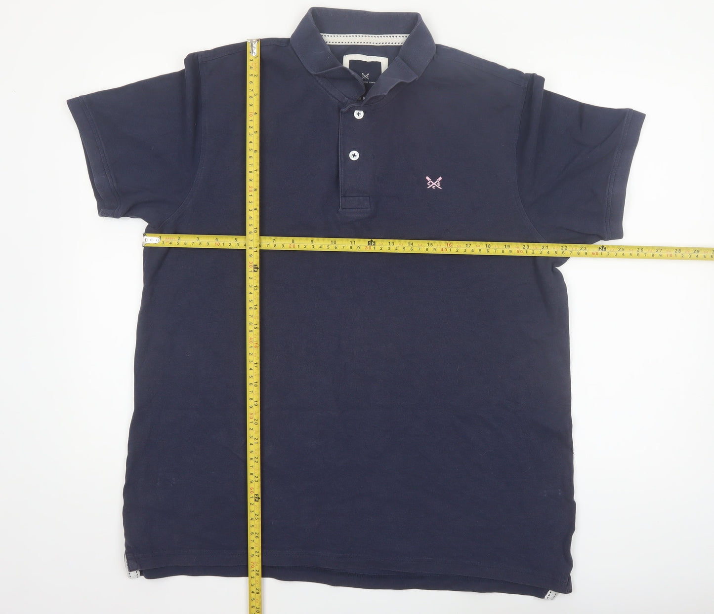 Crew Clothing Company Men's Blue XL Cotton Polo Shirt