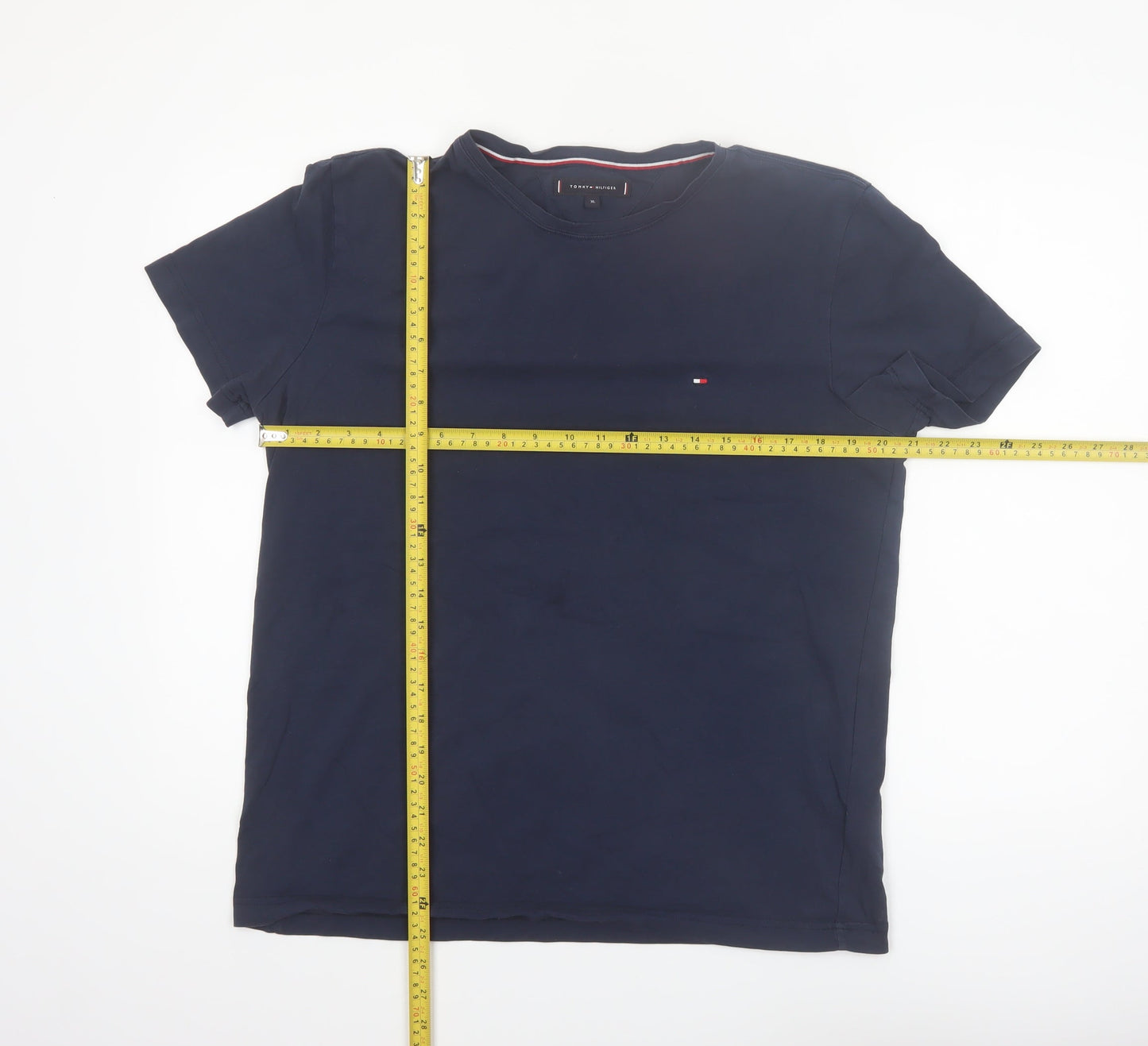 Tommy Hilfiger Men's Blue XL Crew Neck Cotton T-Shirt