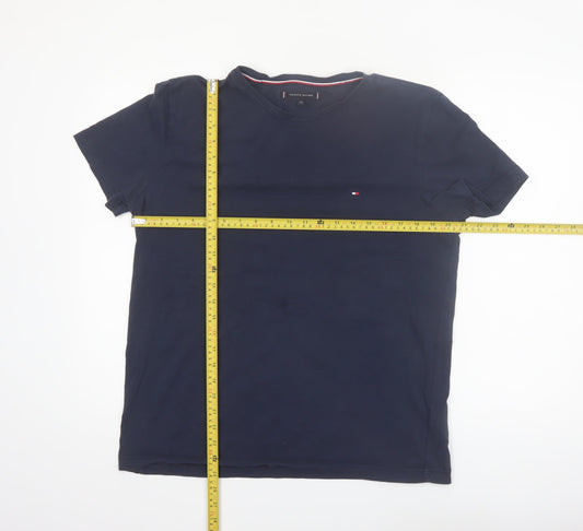 Tommy Hilfiger Men's Blue XL Crew Neck Cotton T-Shirt