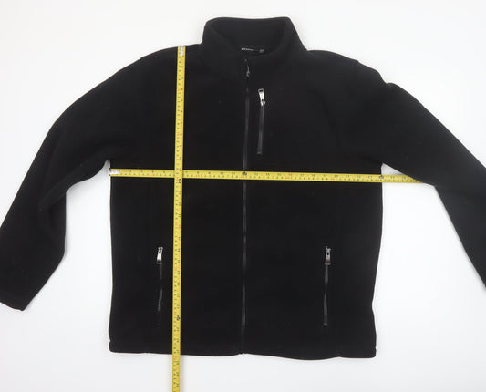 Crane Men's Black Fleece Full Zip Jacket Size L Regular Fit