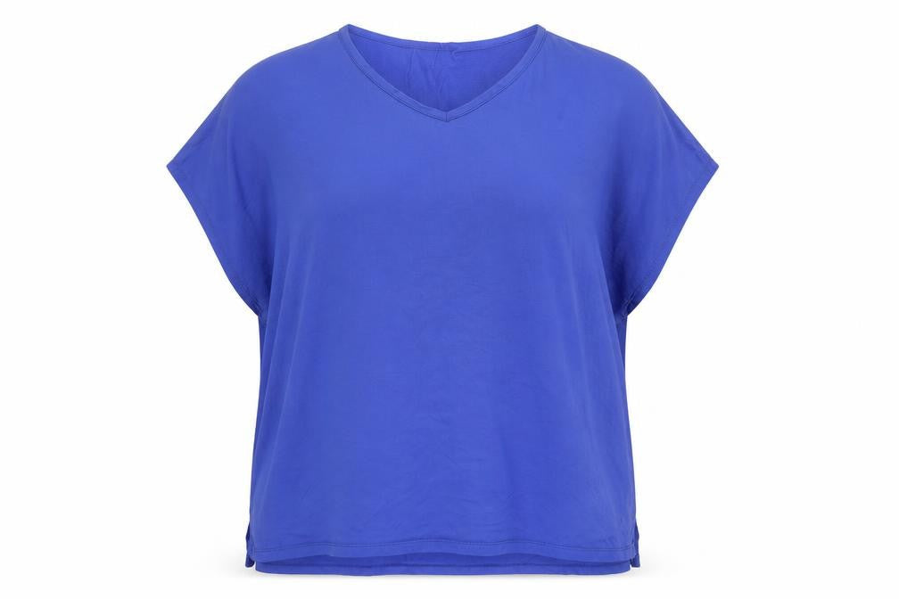 Friends Like These Women's Blue V-Neck Relaxed Blouse Size 20