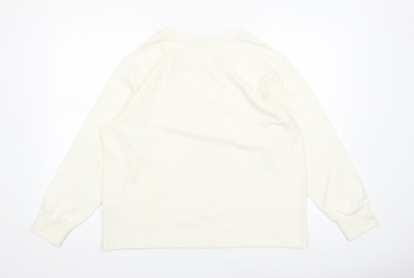 UNIQLO Women Ivory Long Sleeve Basic Stretch T-Shirt Size 2XL